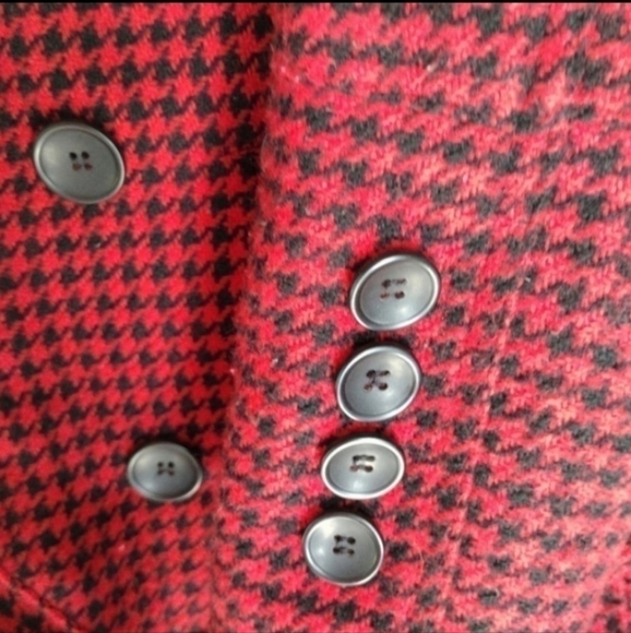 Forever 21 Red Houndstooth Double Breasted Jacket - Picture 4 of 7